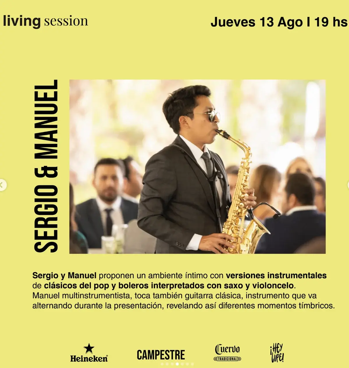 Flyer del evento: Sergio & Manuel