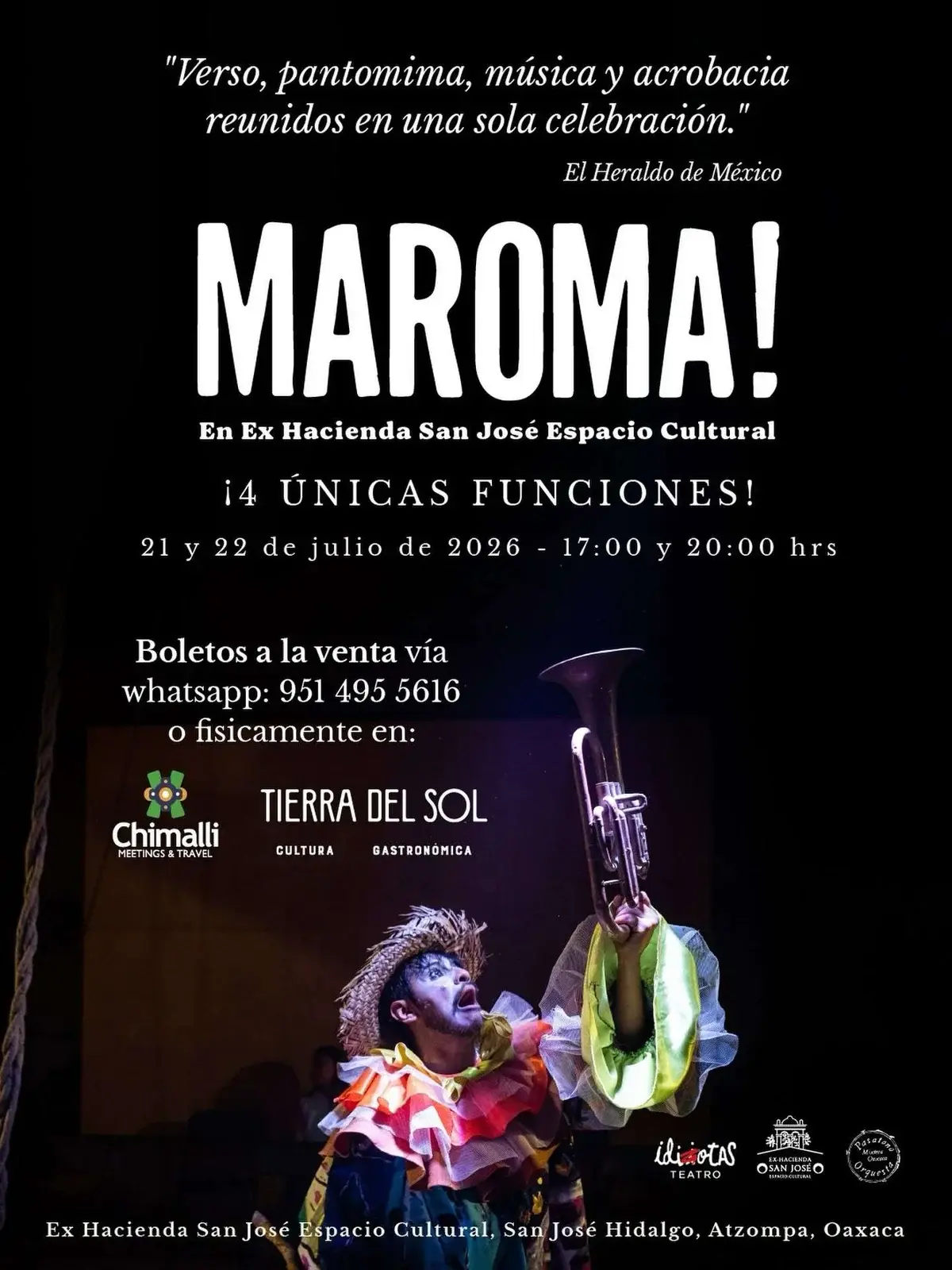 Flyer del evento: “Maroma!”