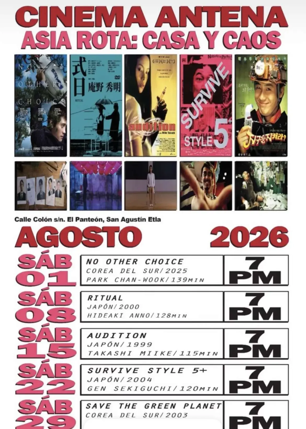 Flyer del evento: Ciclo de cine: "Asia Rota: Casa y Caos”