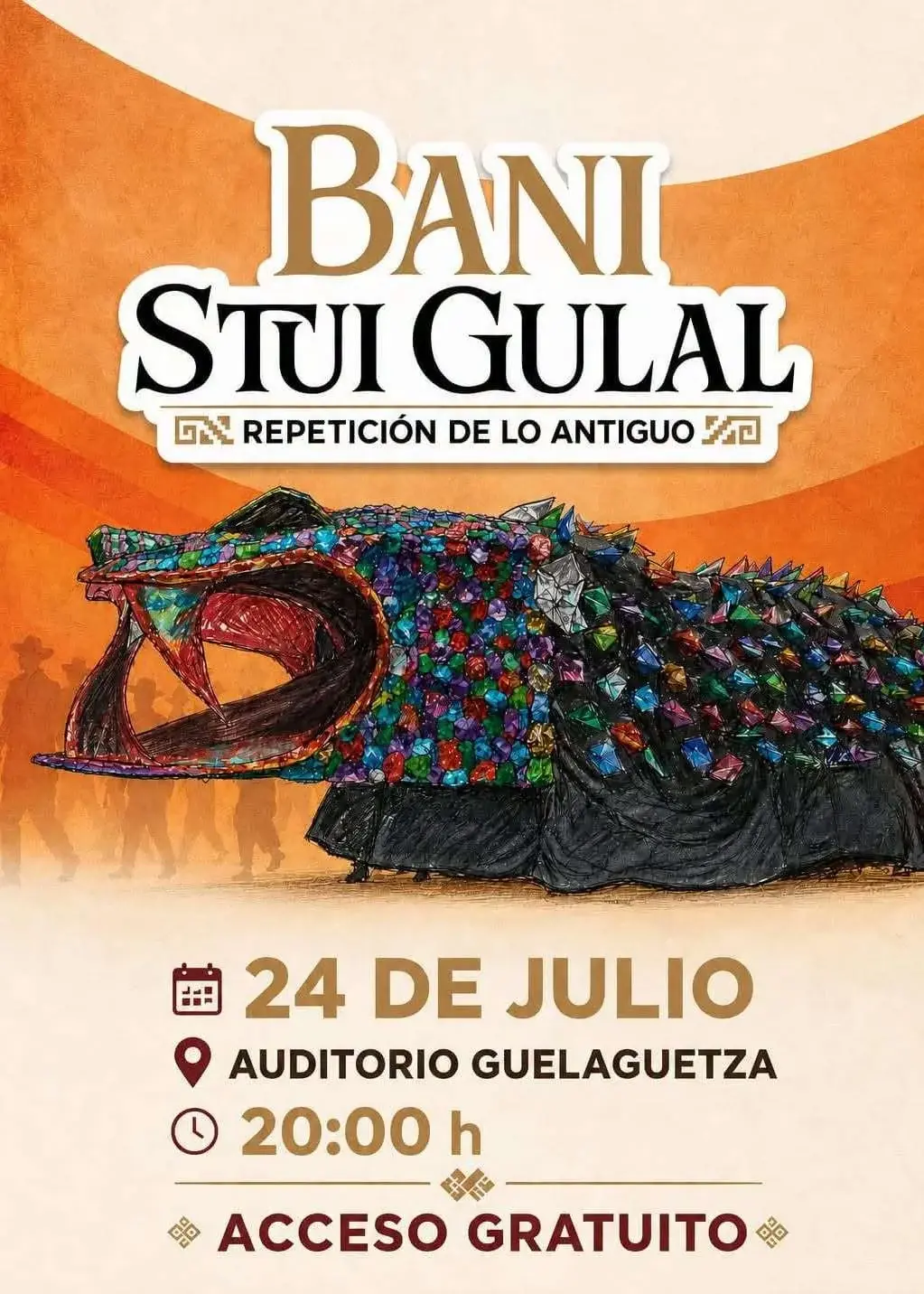 Flyer del evento: “Bani Stui Gulal, repetición de lo antiguo”