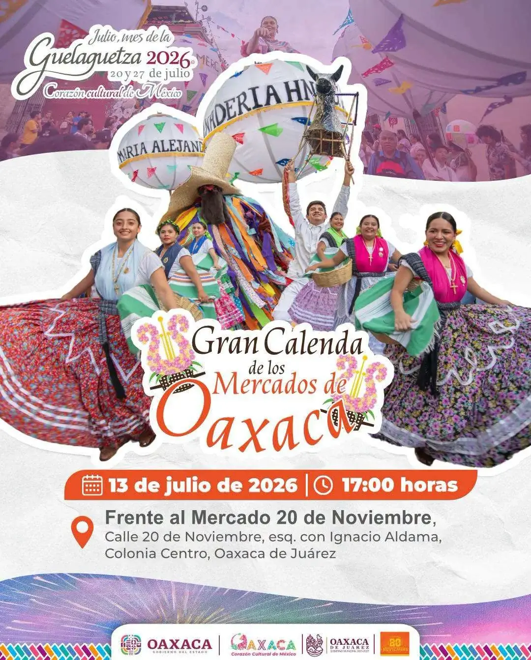 Flyer del evento: Gran Calenda de los Mercados de Oaxaca