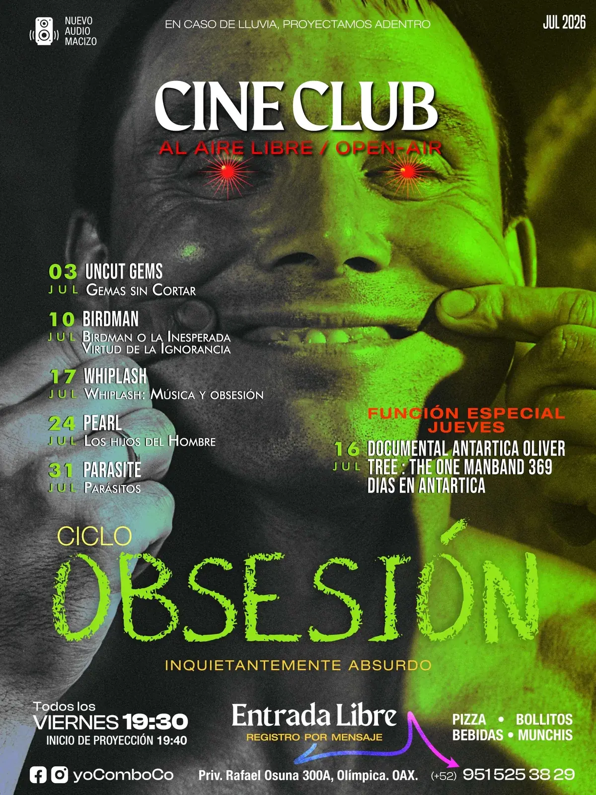 Flyer del evento: Ciclo de Cine: Obsesión