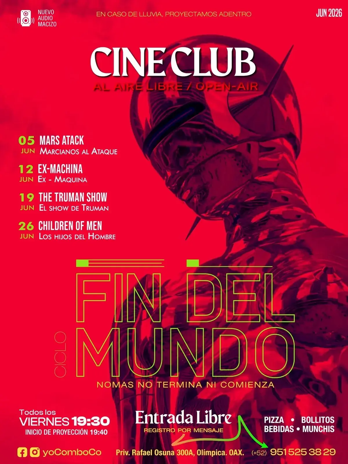 Flyer del evento: Ciclo de Cine: Fin del Mundo