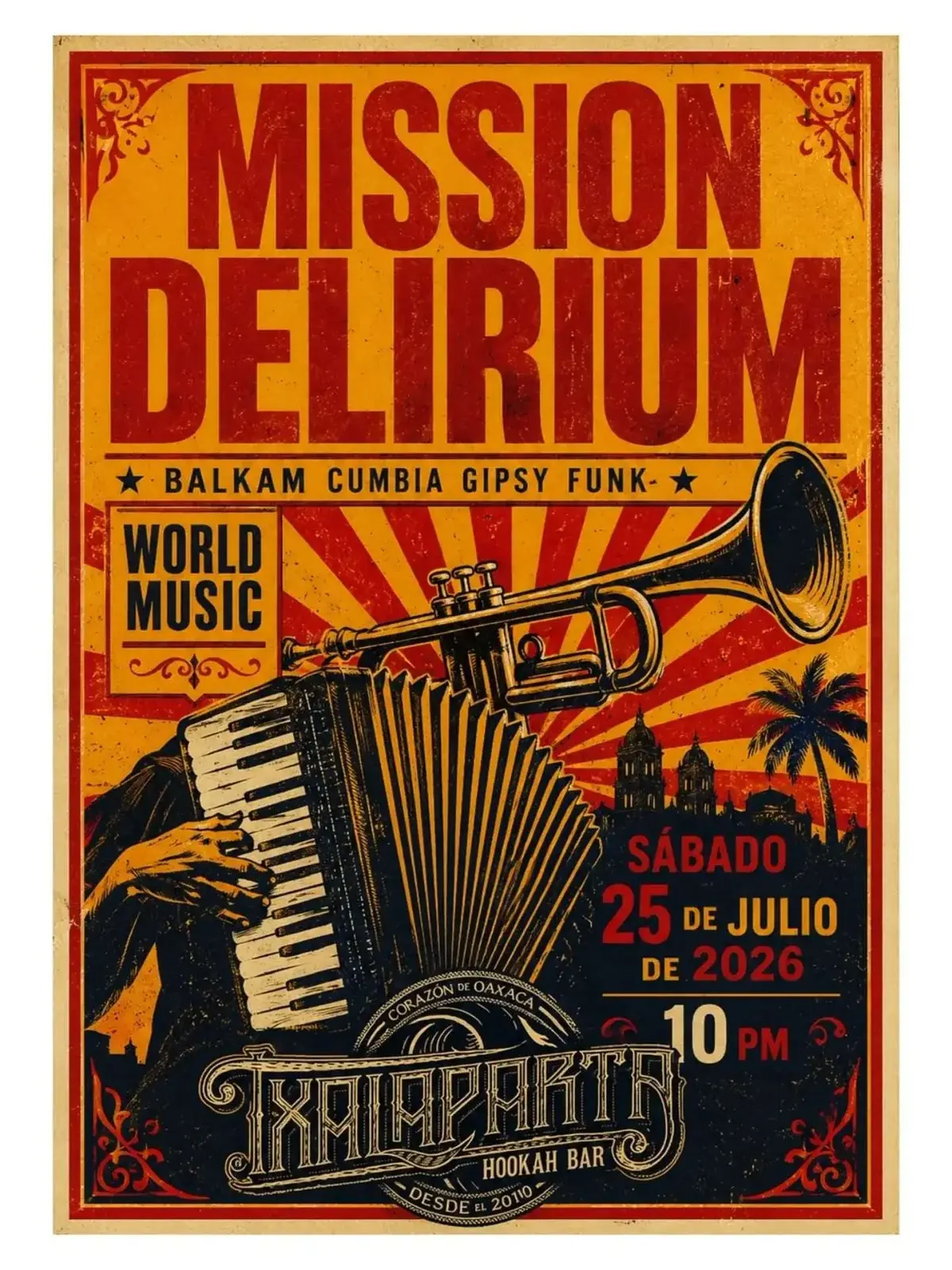 Flyer del evento: Mission Delirium
