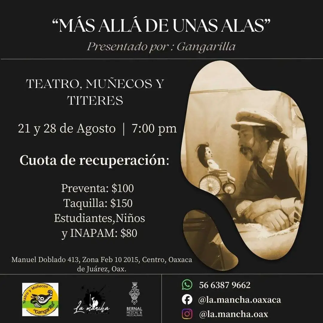 Flyer del evento: ”Más allá de unas alas”