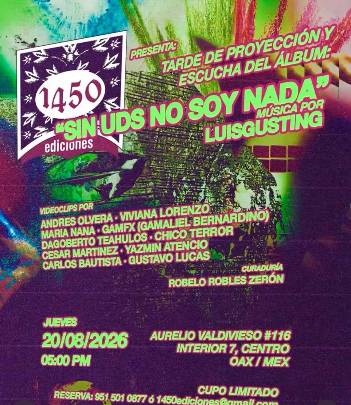 Tarde de proyección y escucha del albúm “Sin uds no soy nada” de Luisgusting