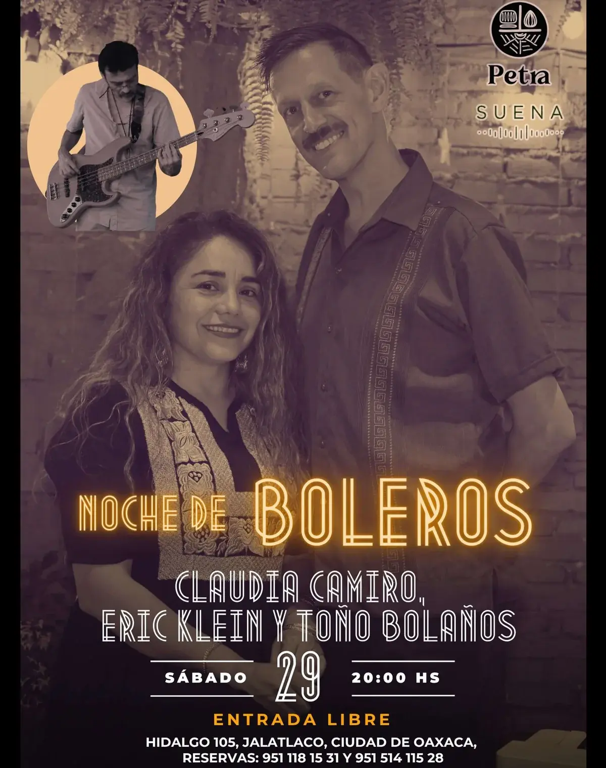 Flyer del evento: Noche de Boleros