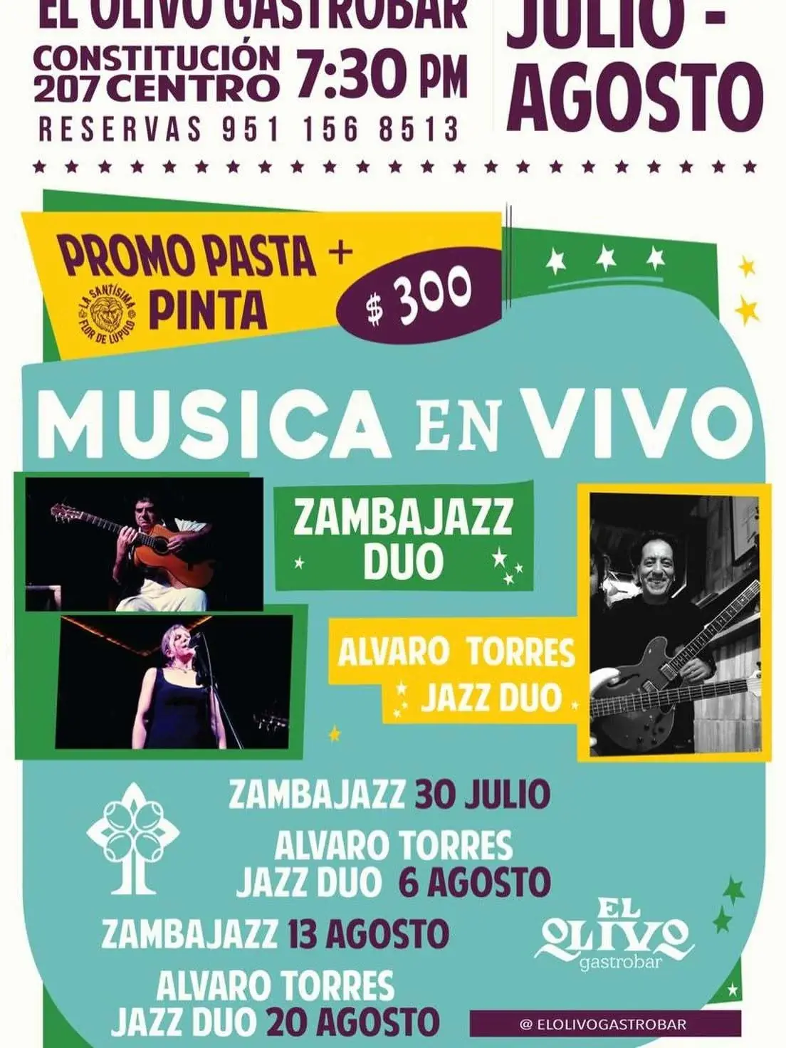 Flyer del evento: Samba Jazz Dúo