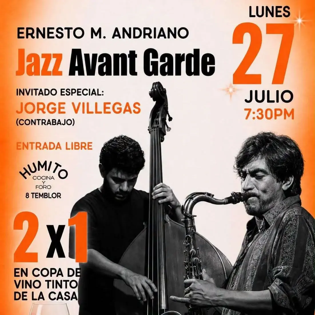 Flyer del evento: Ernesto M. Andriano & Jorge Villegas