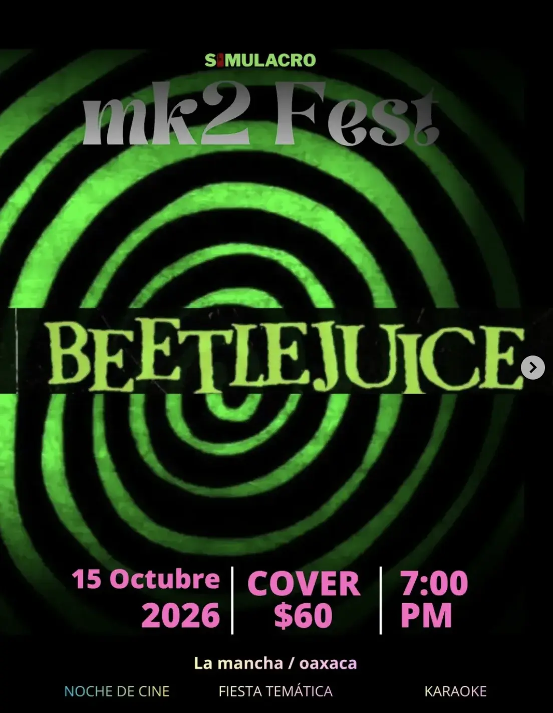 Flyer del evento: Beetlejuice