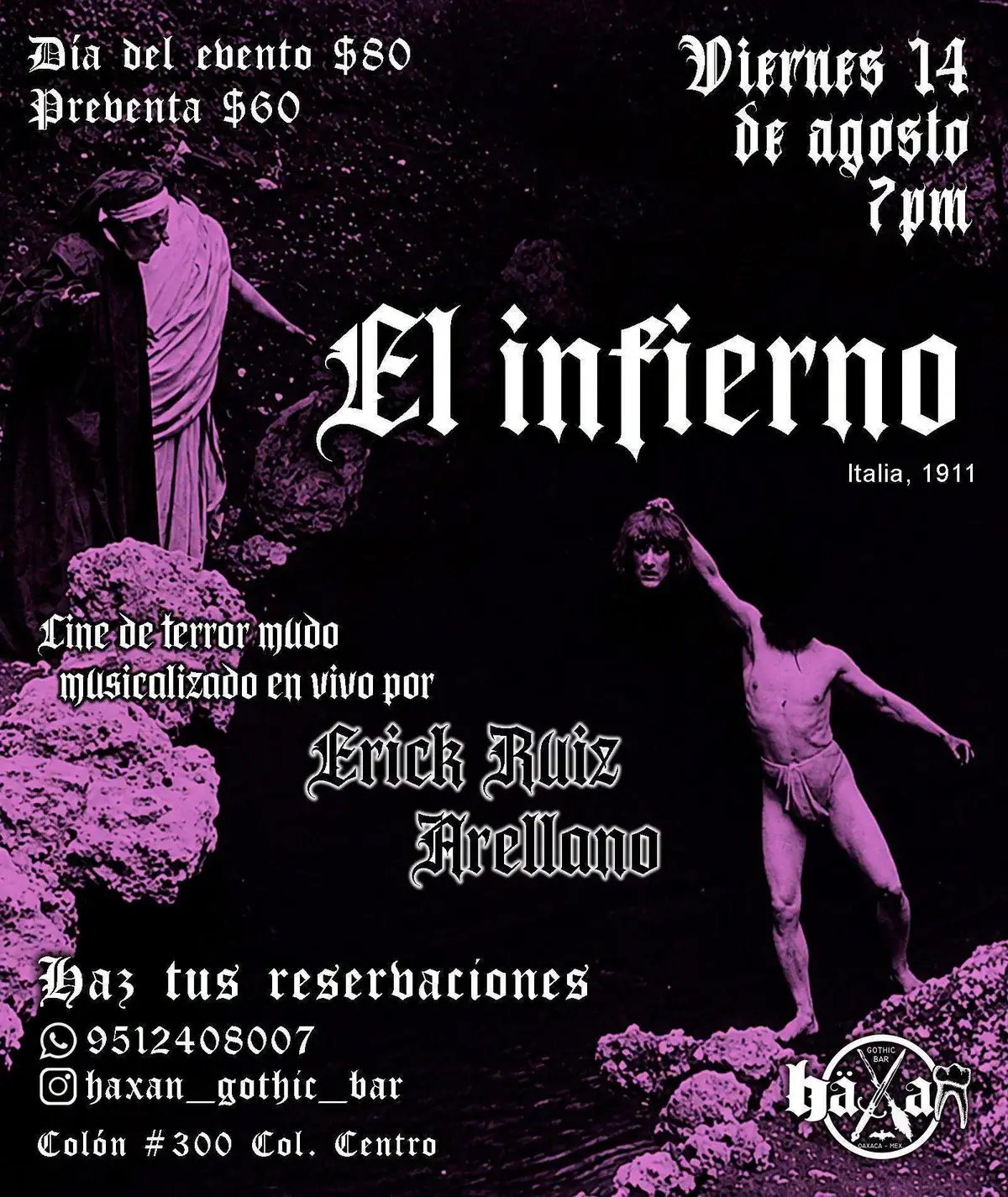 Flyer del evento: “El Infierno”