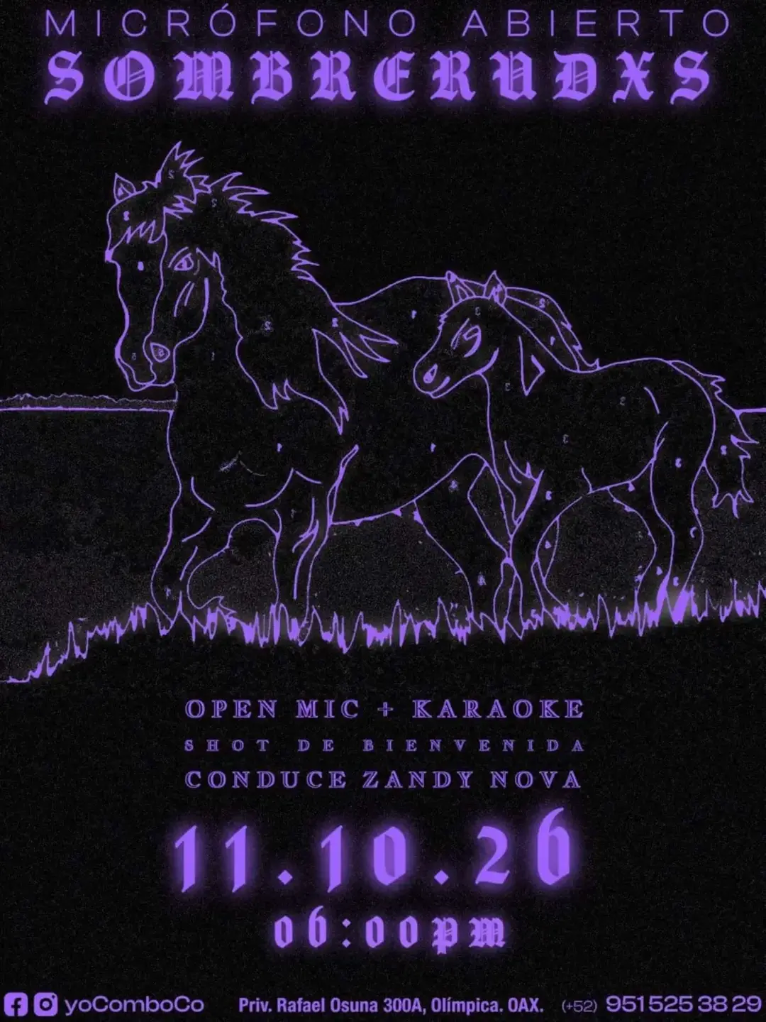 Sombrecrudxs Open Mic + Karaoke