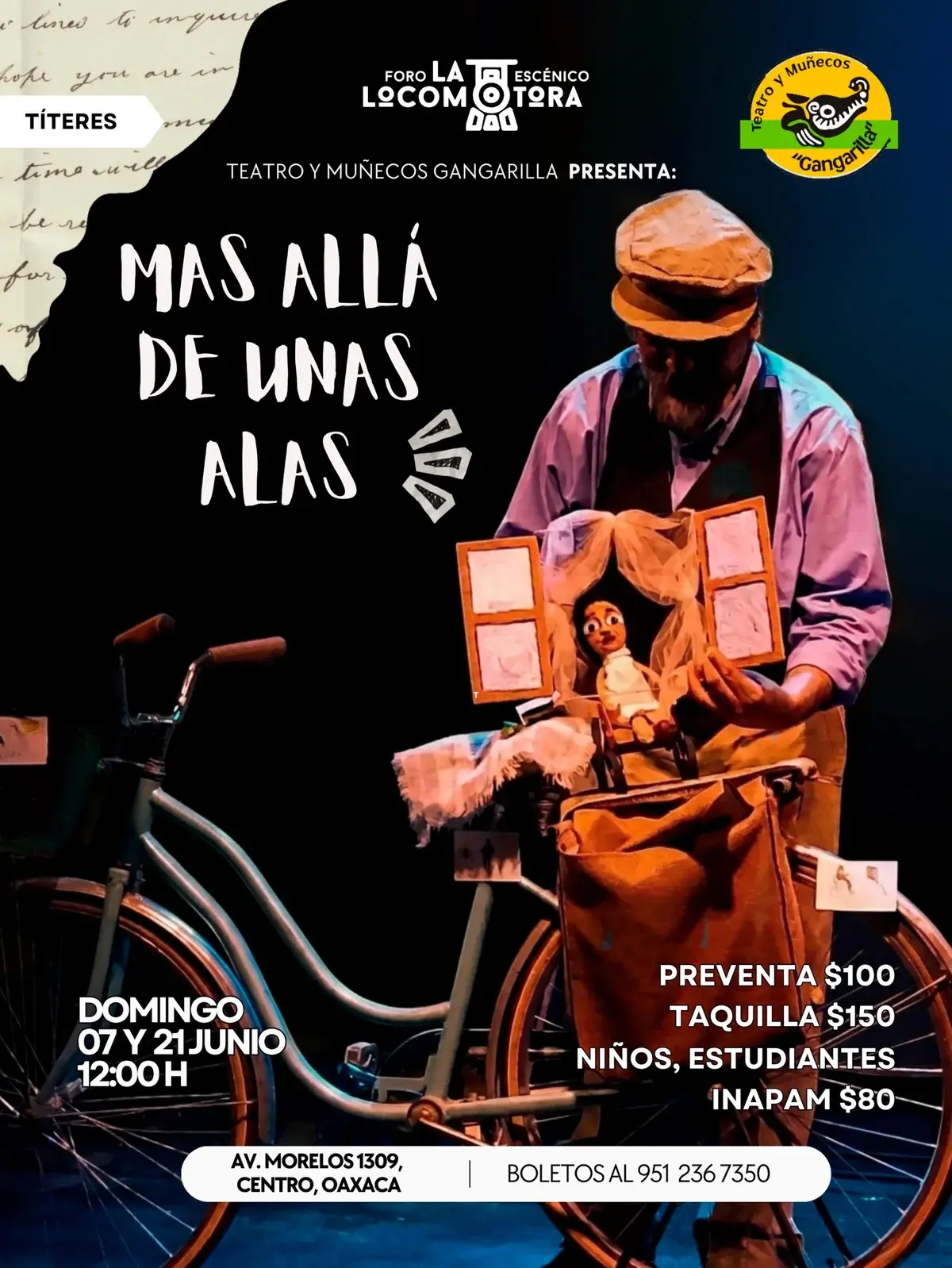 Flyer del evento: ”Más allá de unas alas”