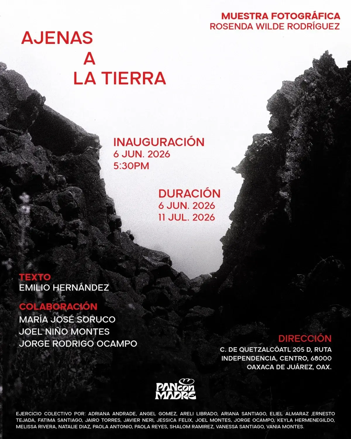 Flyer del evento: “Strangers to the Earth” by Rosenda Wilde Rodríguez
