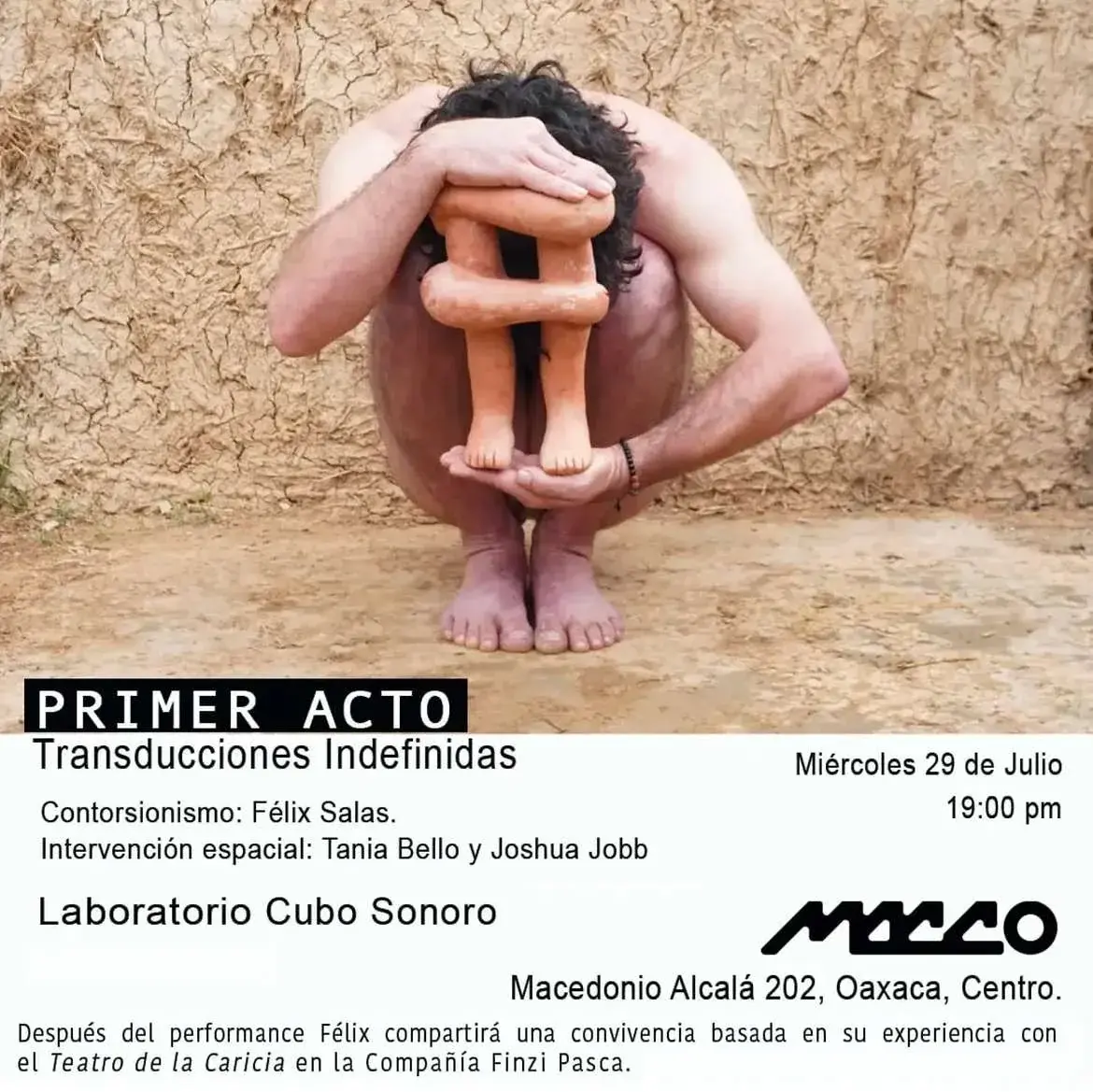Flyer del evento: “Primer Acto: Transducciones Indefinidas”