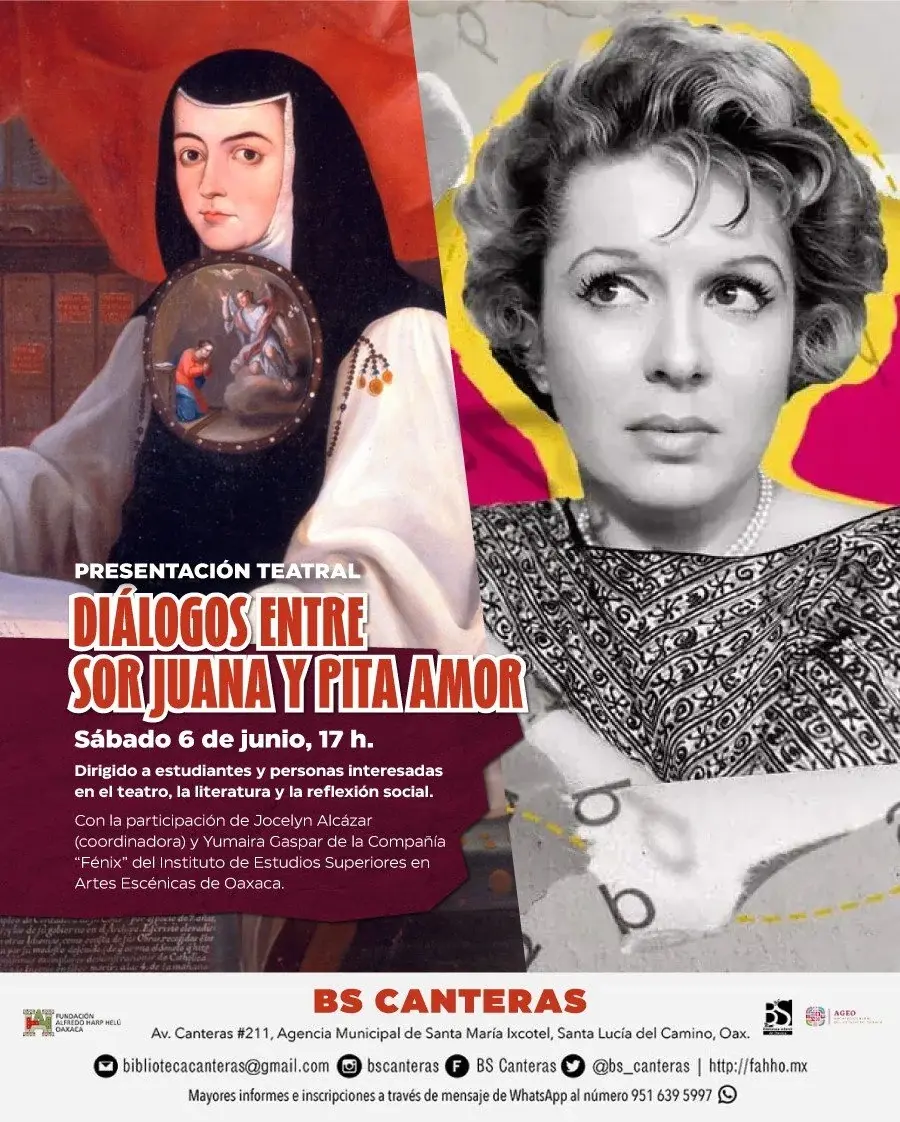 Flyer del evento: Dialogues Between Sor Juana and Pita Amor