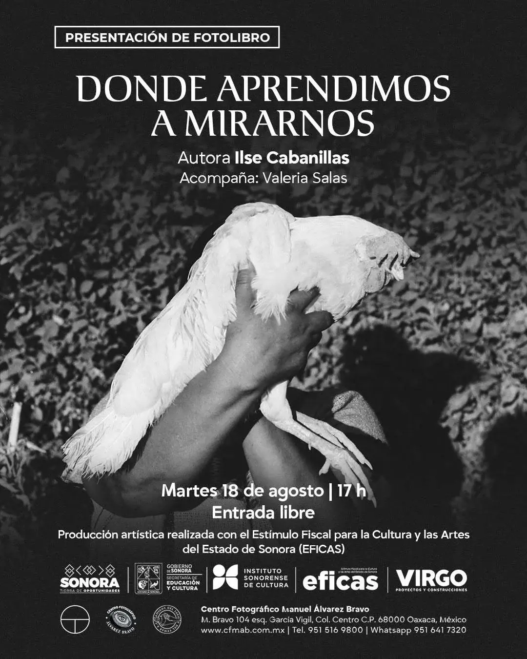 Flyer del evento: “Donde Aprendimos a Mirarnos” de Ilse Cabanillas