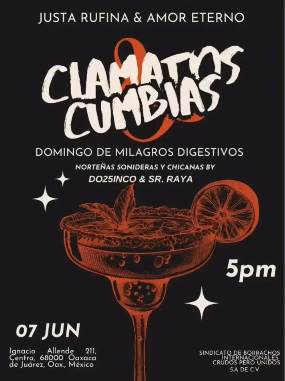 Flyer del evento: Clamatos & Cumbias