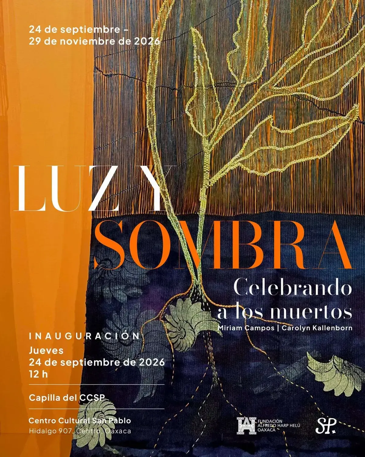 Flyer del evento: “Luz y sombra: Celebrando a los muertos” by Miriam Campos & Carolyn Kallenborn