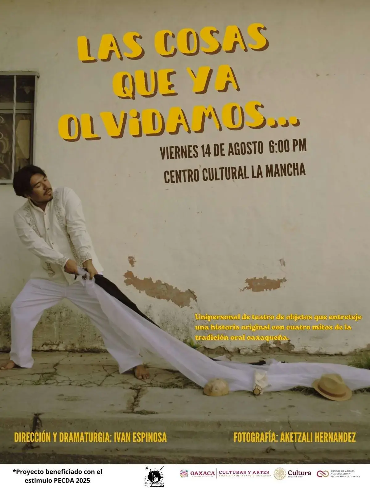 Flyer del evento: “Las cosas que ya olvidamos...”