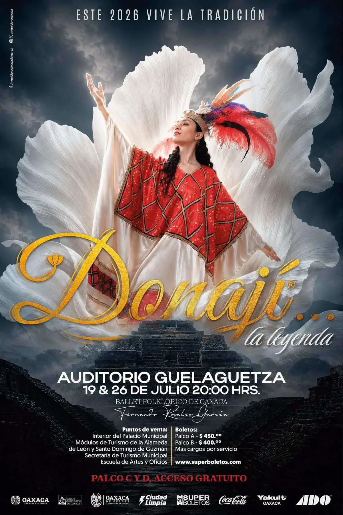 Flyer del evento: “Donají... la leyenda”