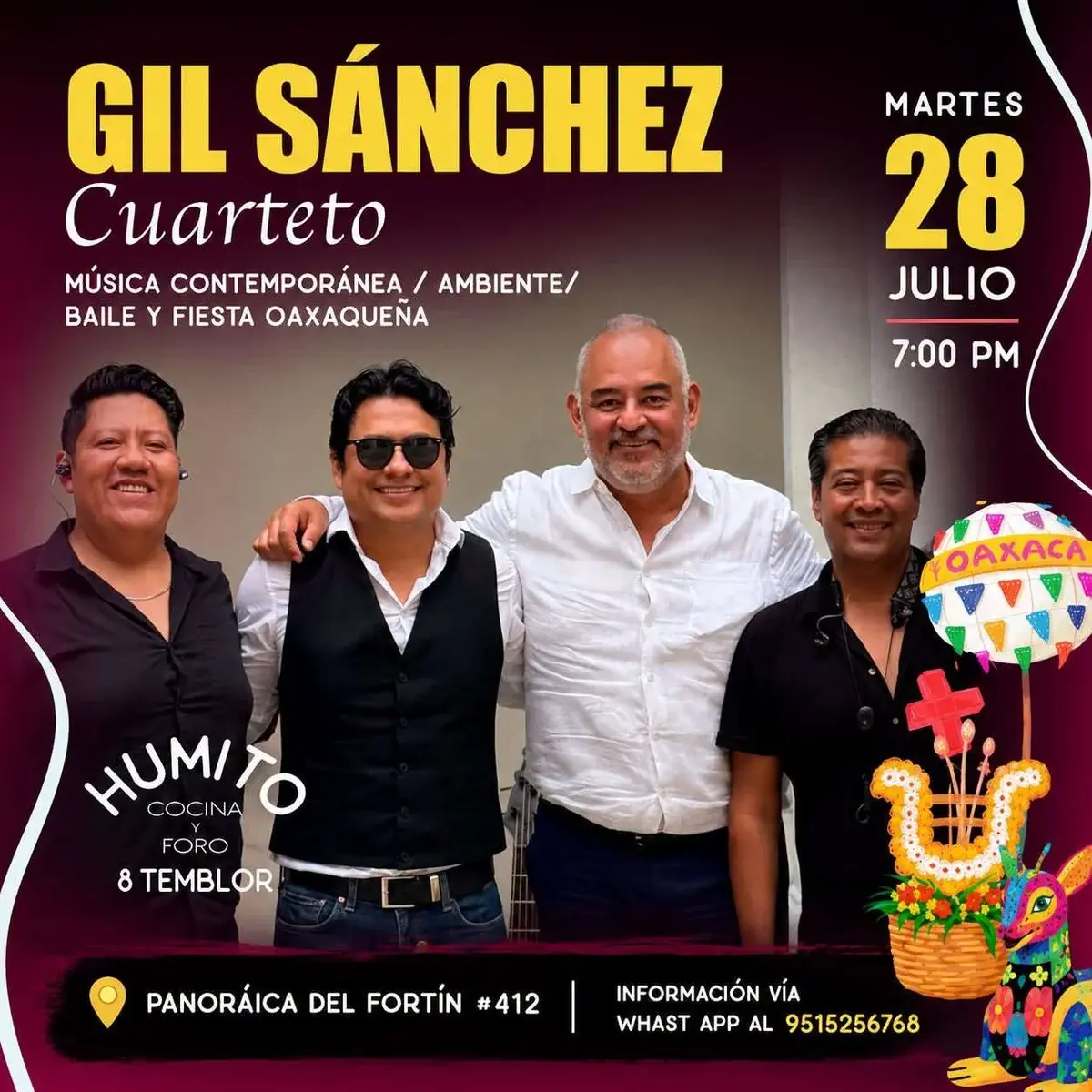 Flyer del evento: Gil Sánchez Cuarteto