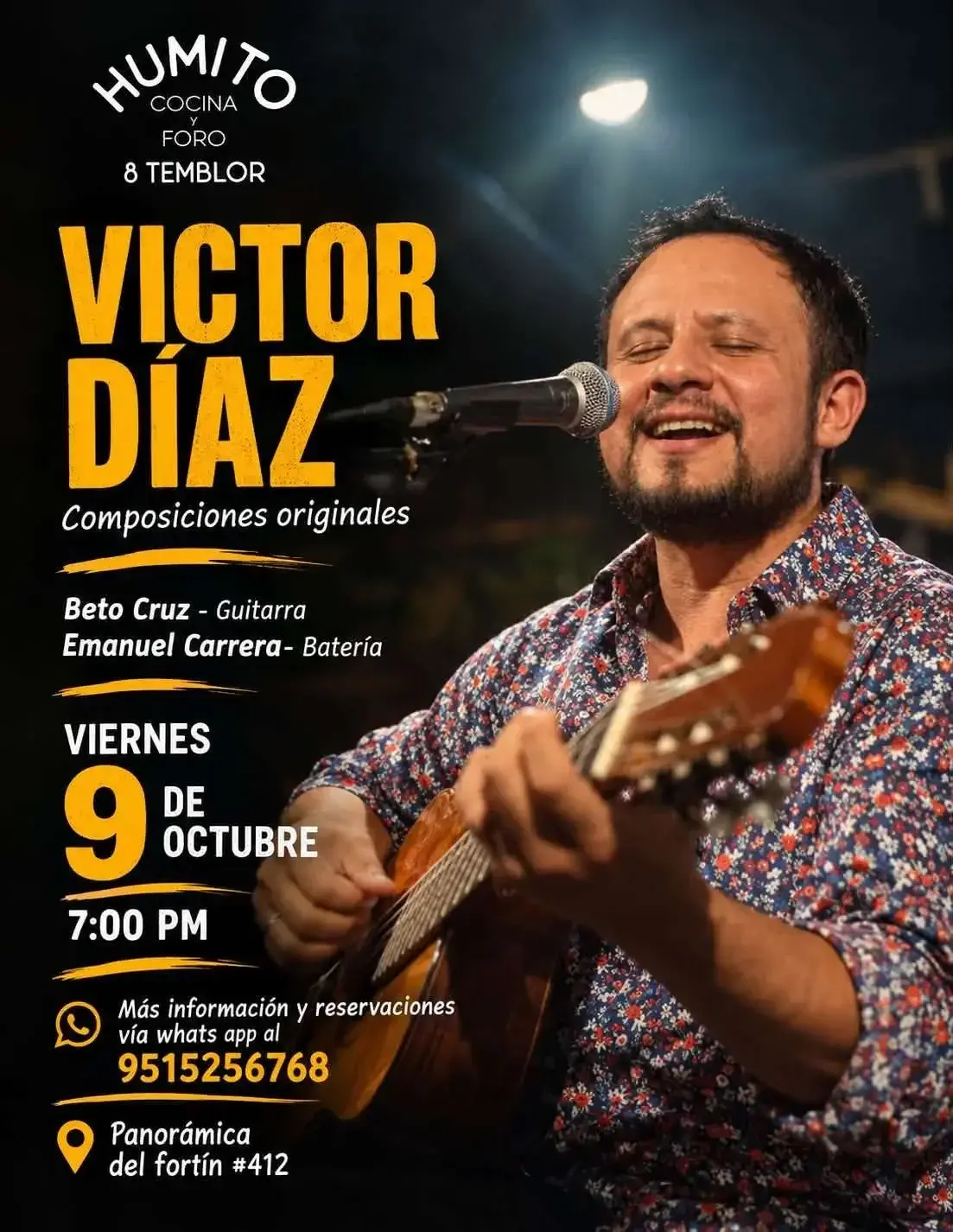 Flyer del evento: Victor Díaz