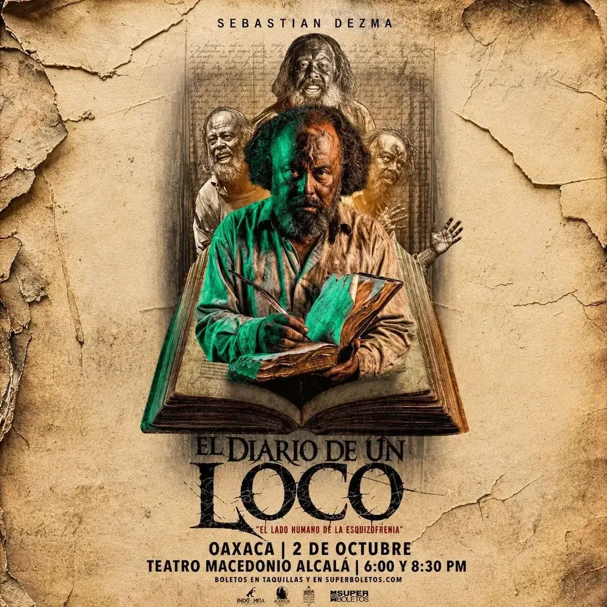 Flyer del evento: “El diario de un Loco”