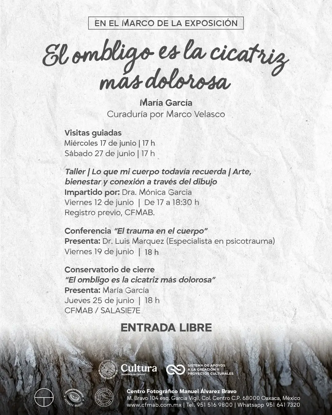 Flyer del evento: Conferencia: “El trauma en el cuerpo”