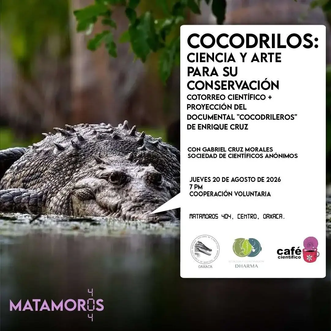 Flyer del evento: Scientific Talk: 'Crocodiles: Science and Art for their Conservation'