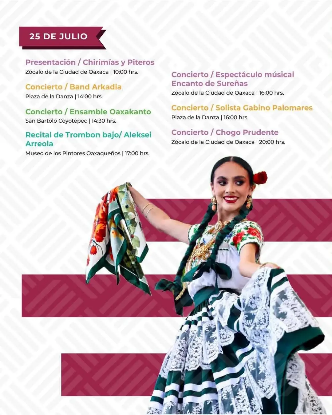 Flyer del evento: Guelaguetza 2026 Eventos Culturales
