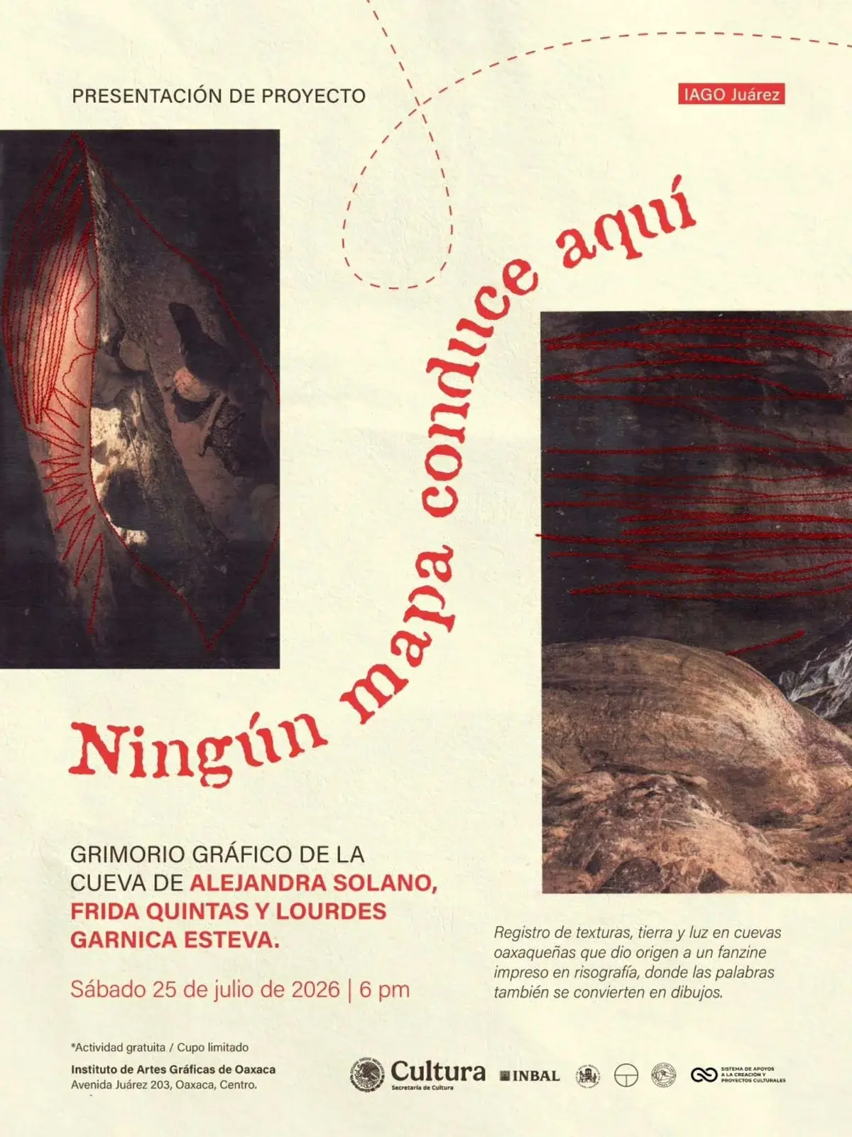Flyer del evento: Presentación de proyecto: “Ningún mapa conduce aquí”