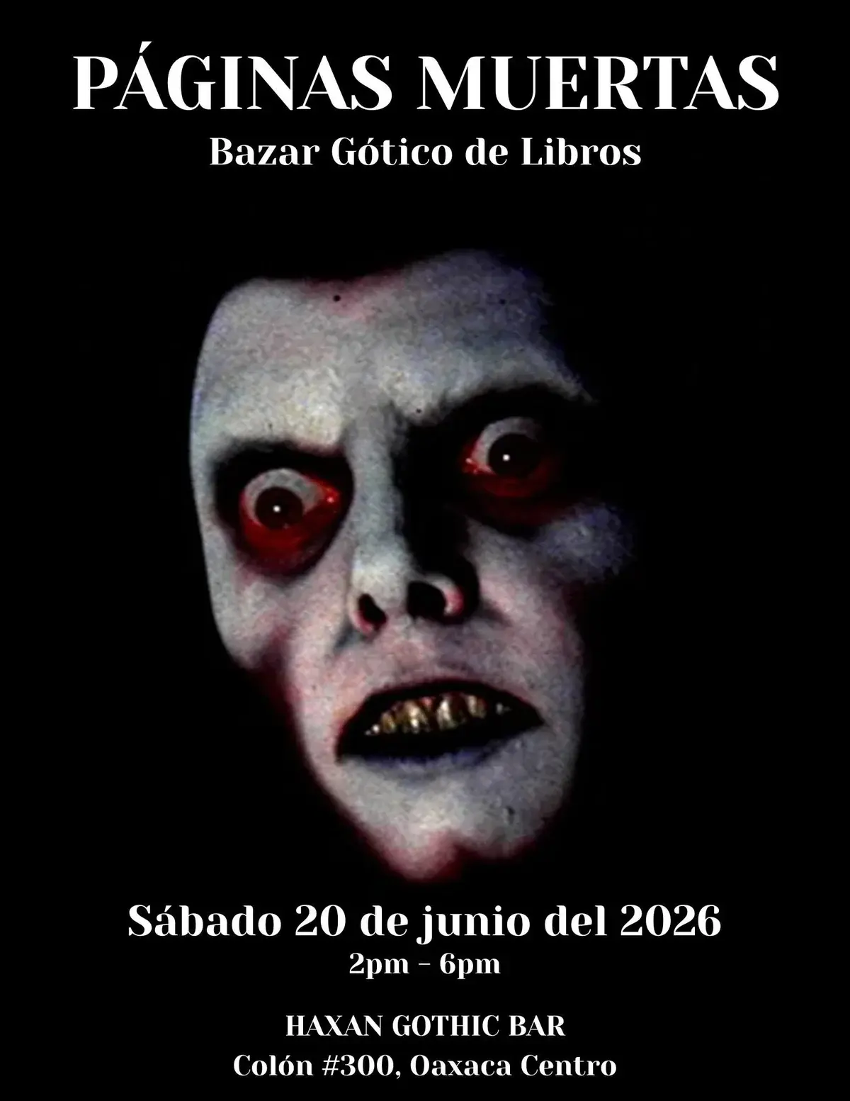 Flyer del evento: Dead Pages - Gothic Book Bazaar