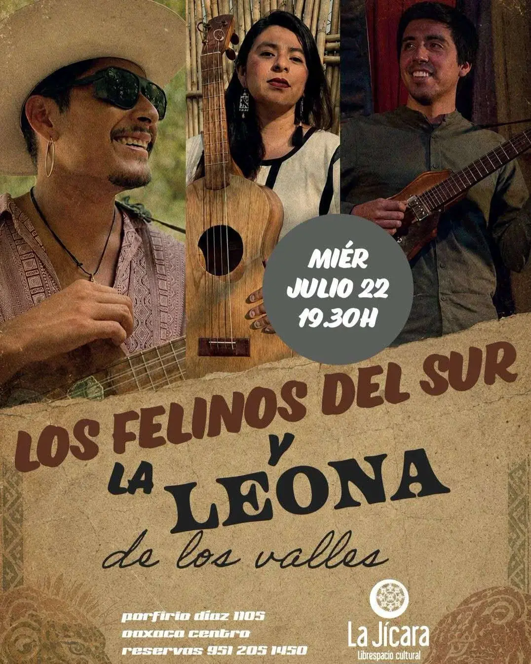 Flyer del evento: Los Felinos del Sur y La Leona de los Valles