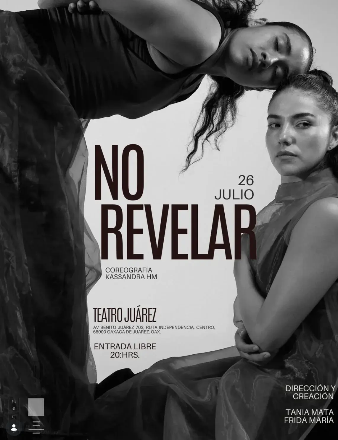 Flyer del evento: “No Revelar”
