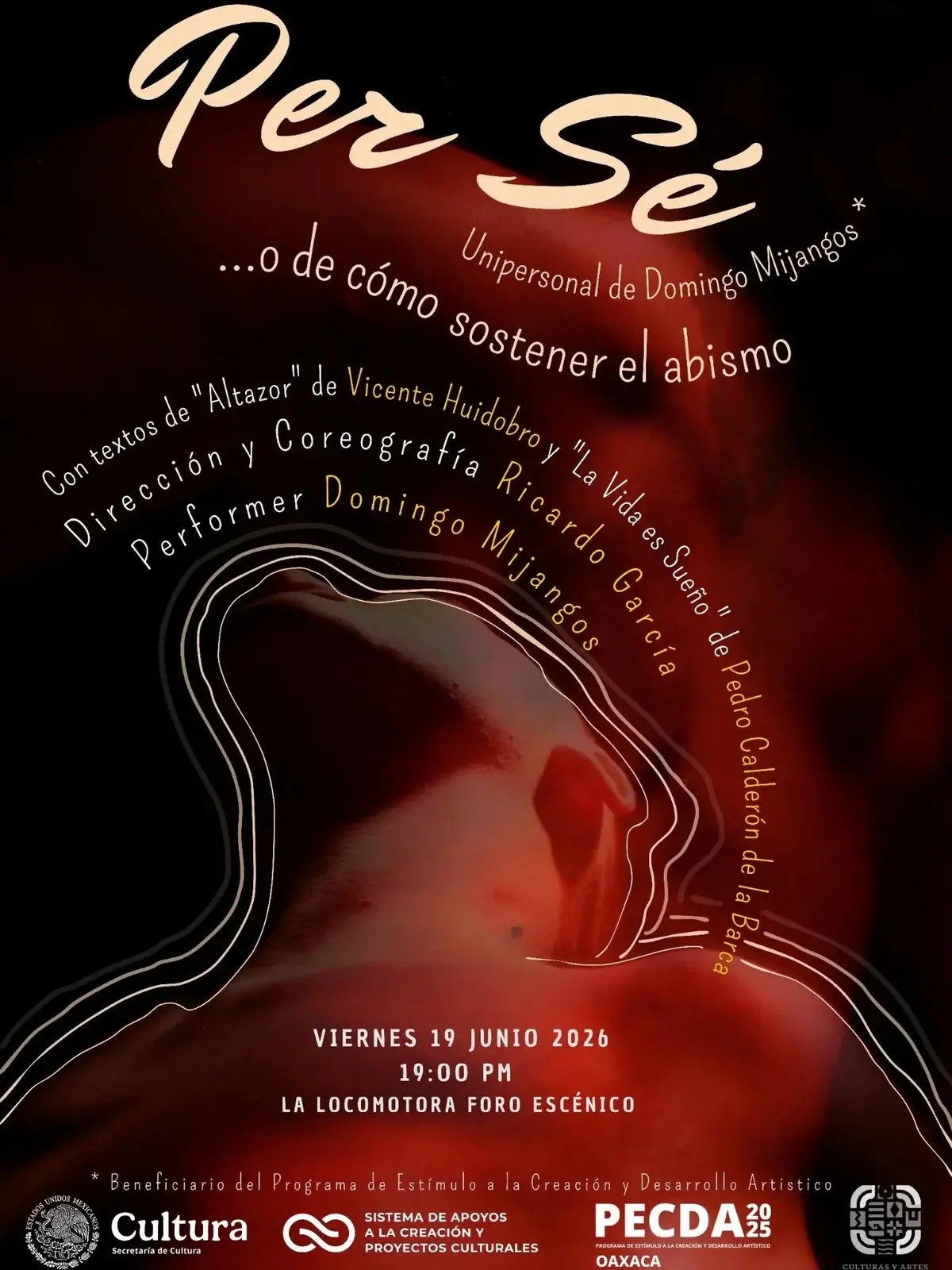 Flyer del evento: “Per sé… o de cómo sostener el abismo”