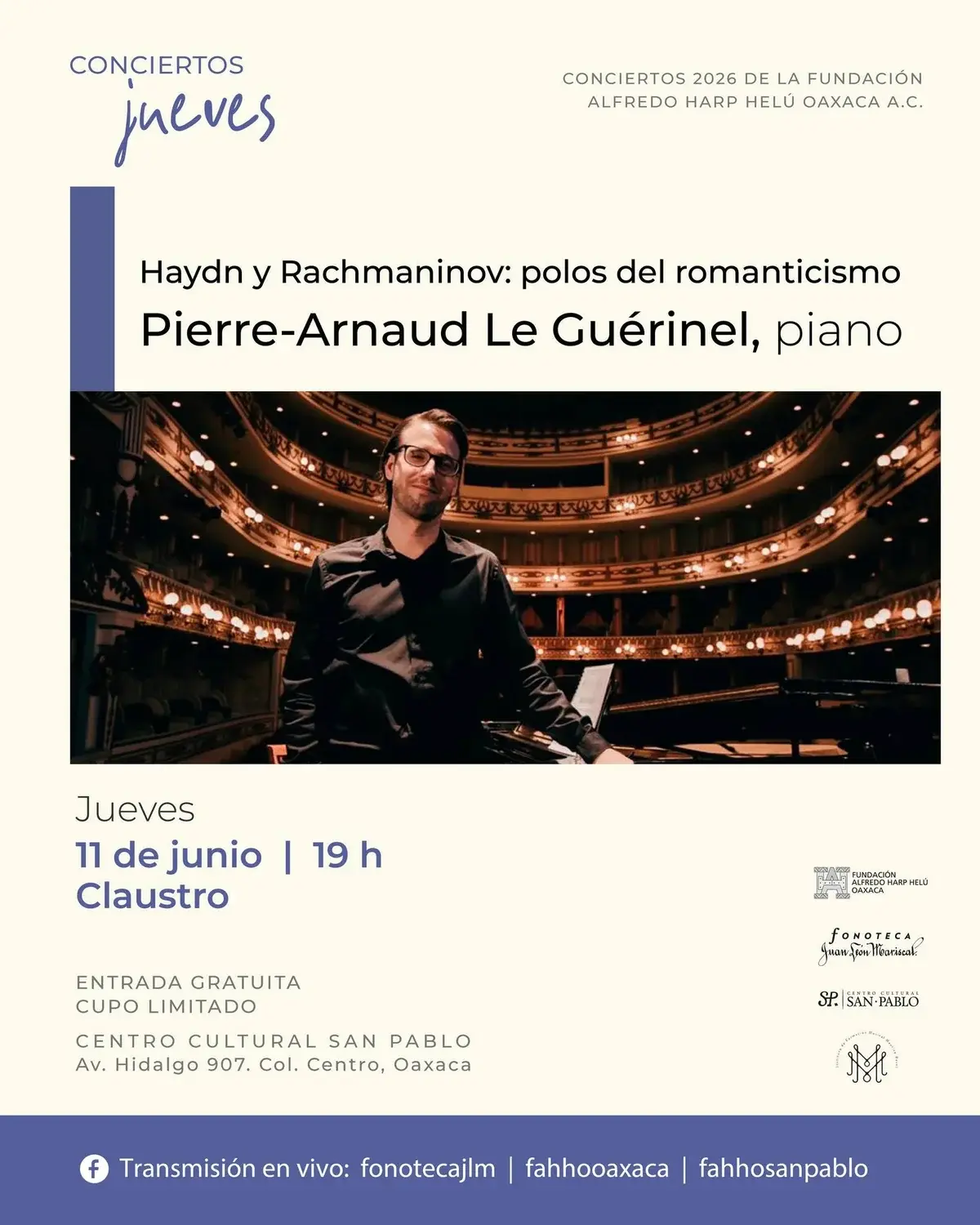 Flyer del evento: Haydn y Rachmaninov: polos de romanticismo