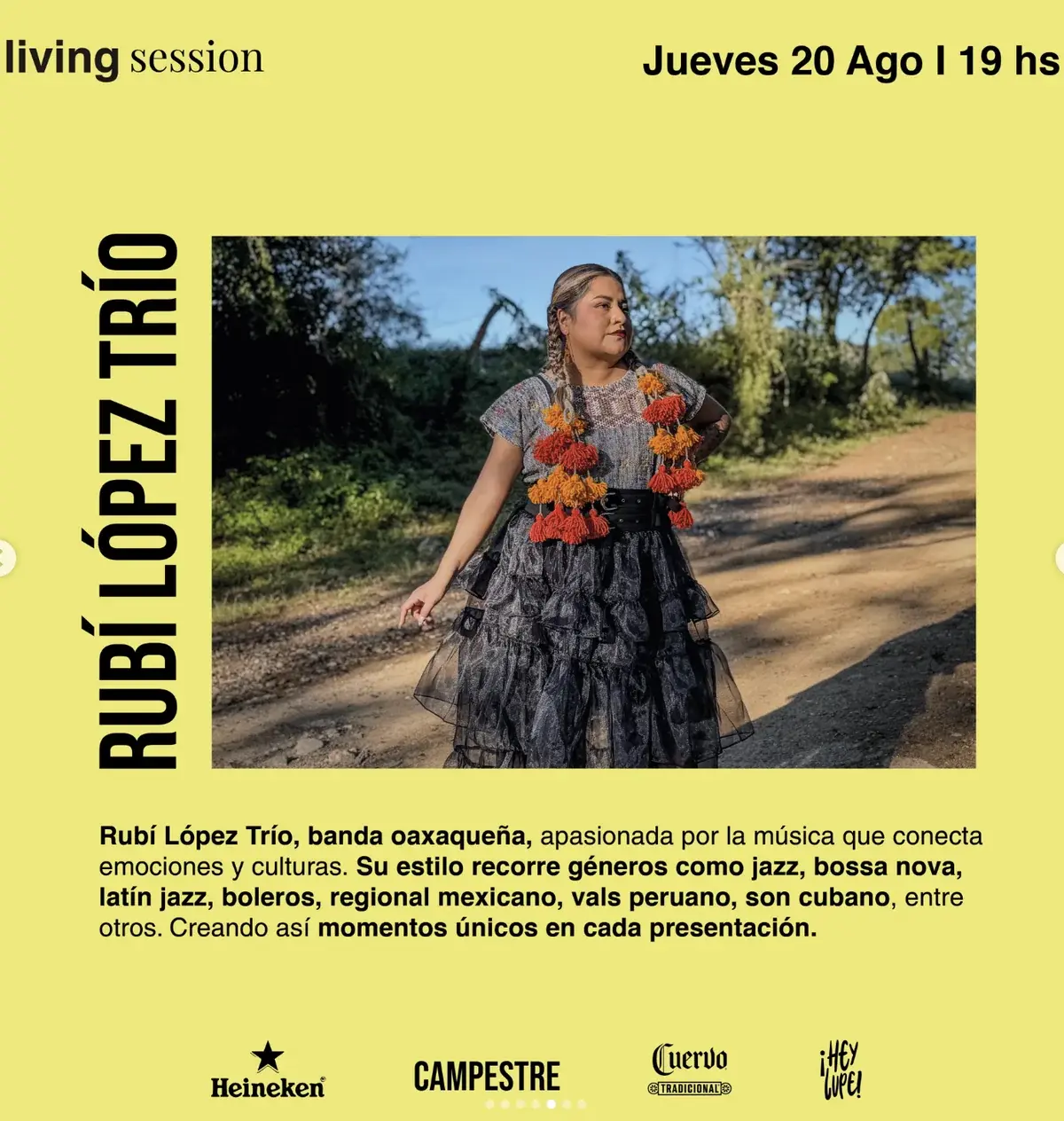 Flyer del evento: Rubí López Trio