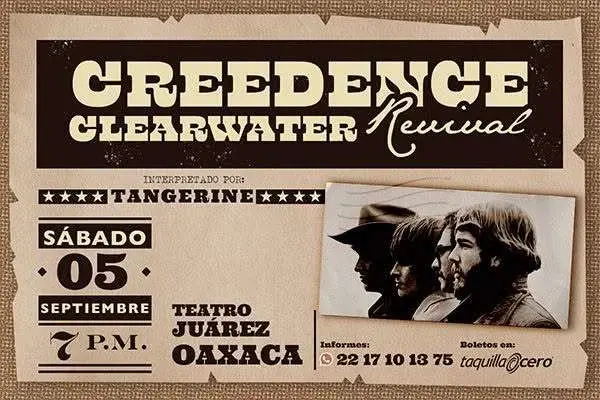 Flyer del evento: Creedence Clearwater Revival