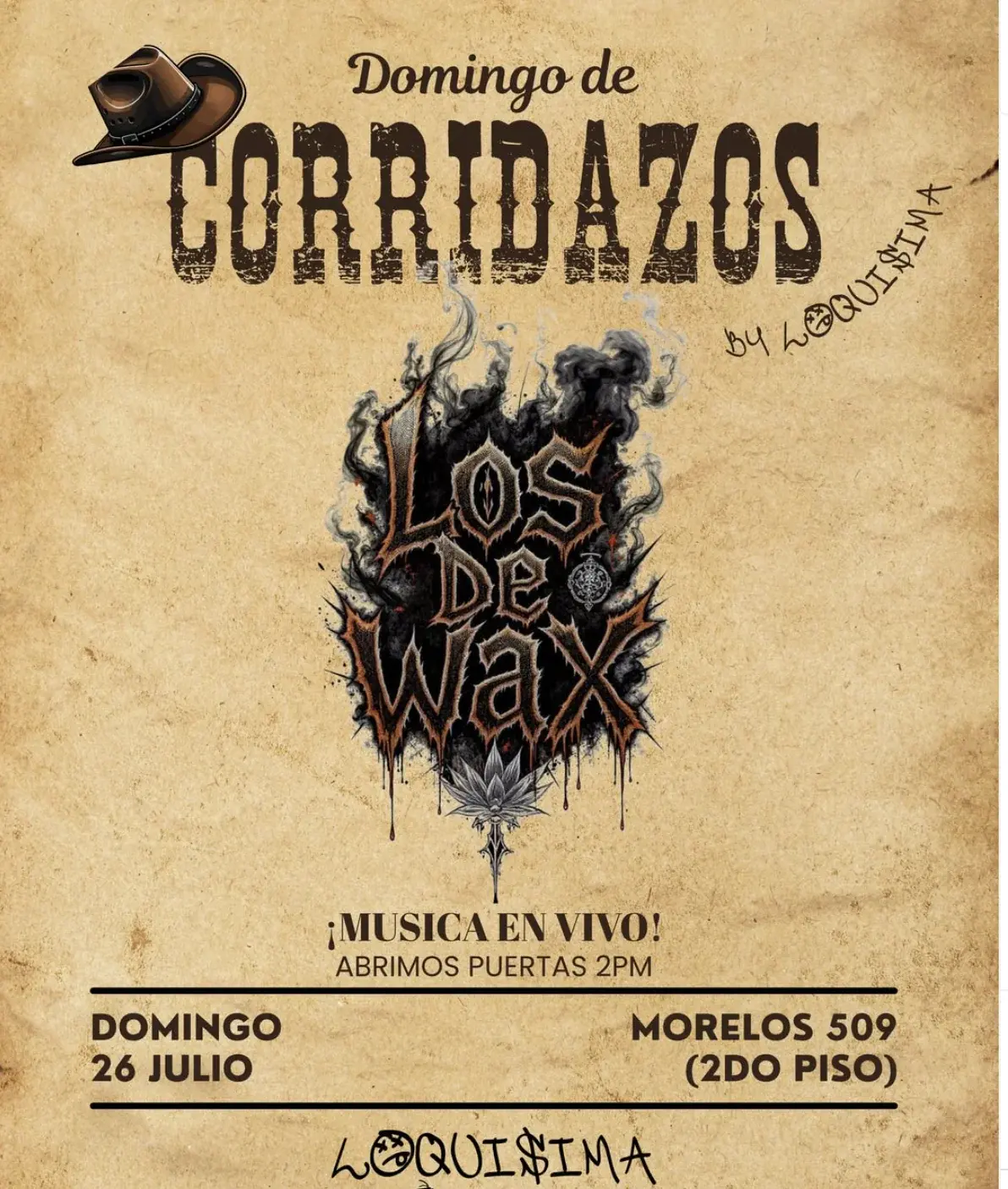Flyer del evento: Los de Wax