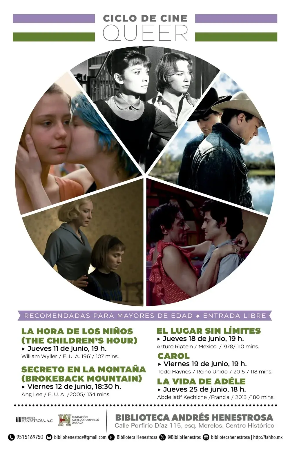 Flyer del evento: Ciclo de Cine Queer