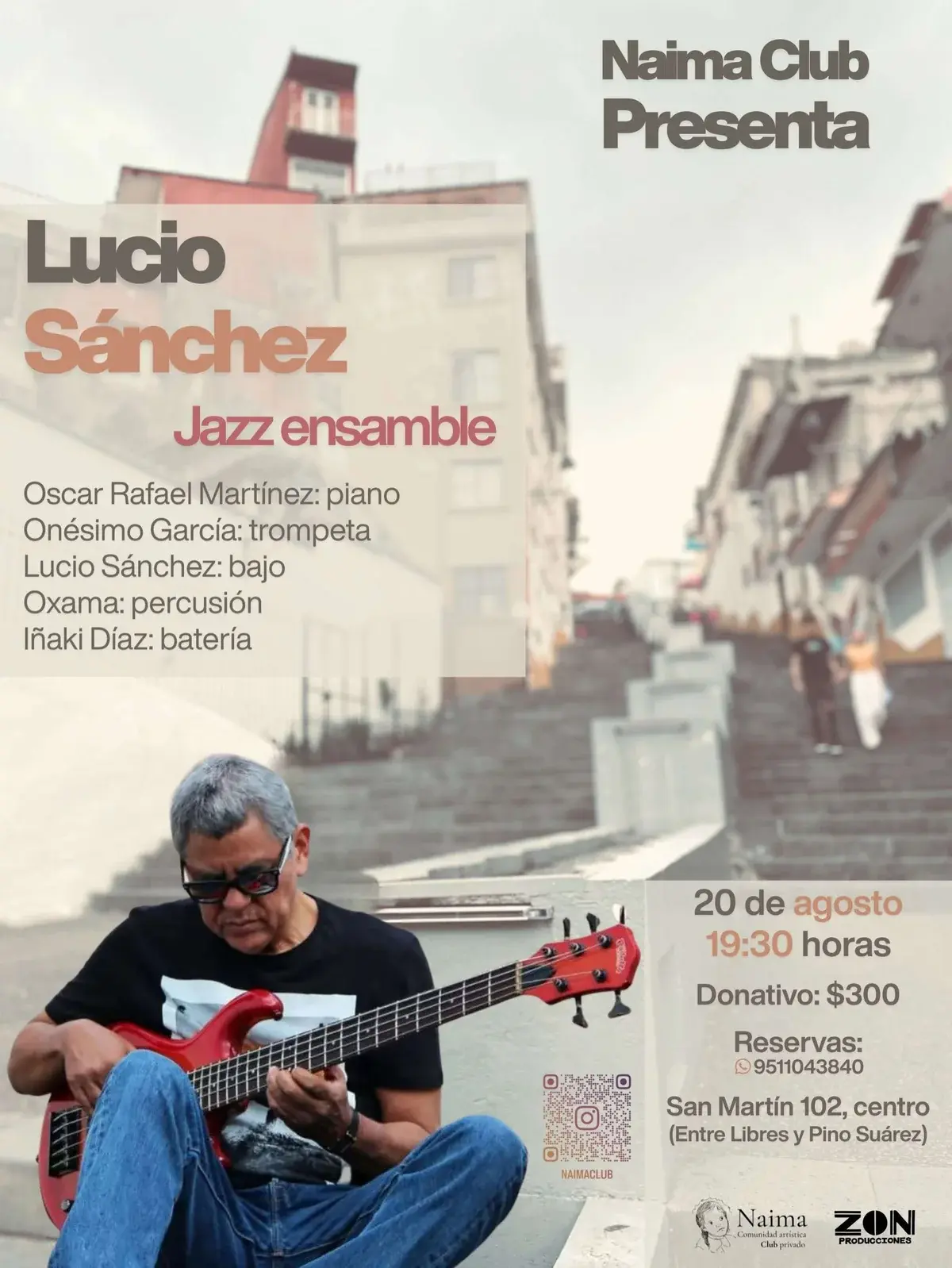 Flyer del evento: Lucio Sánchez Jazz Ensemble