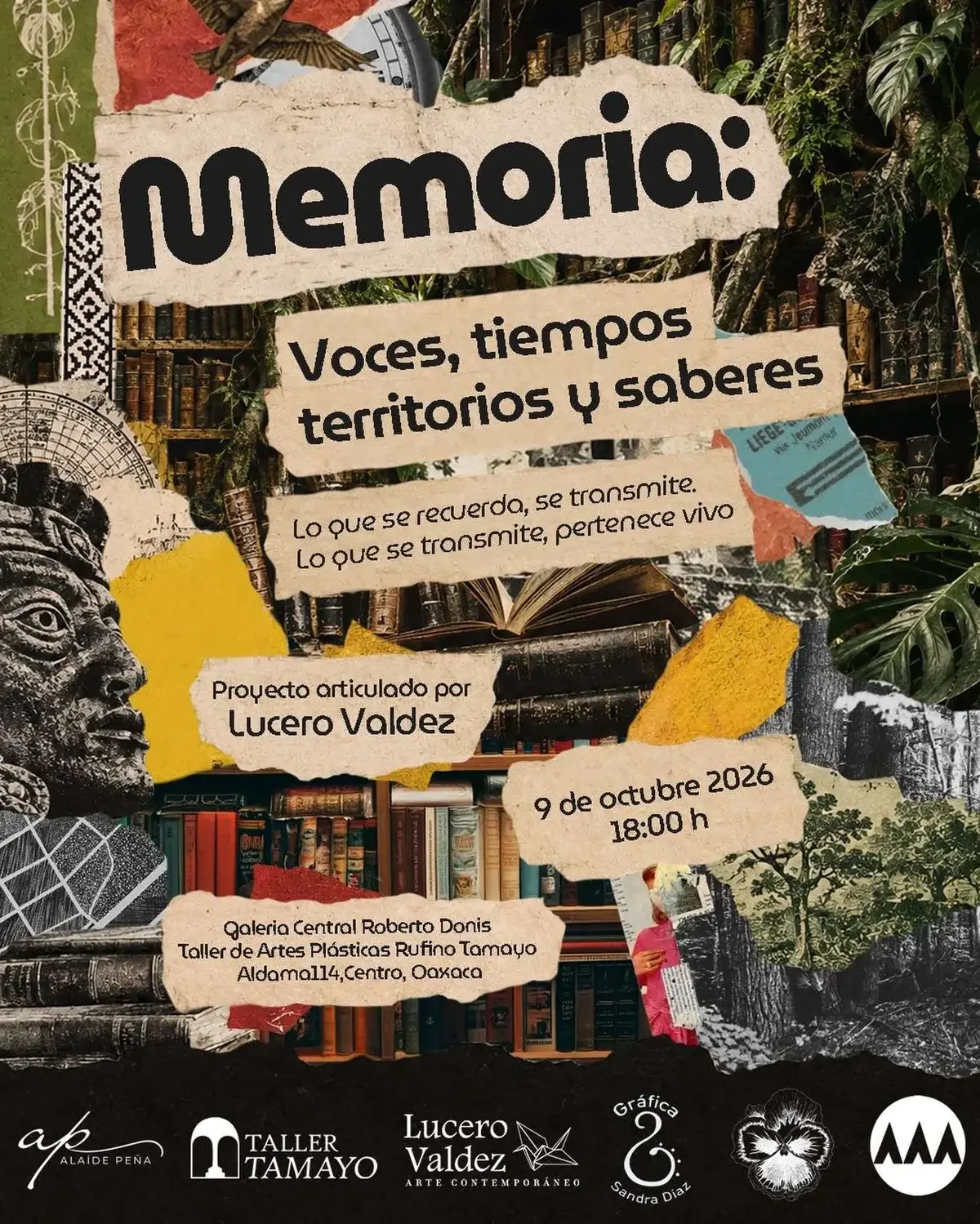Flyer del evento: “Memoria: Voces, tiempos, territorios y saberes”