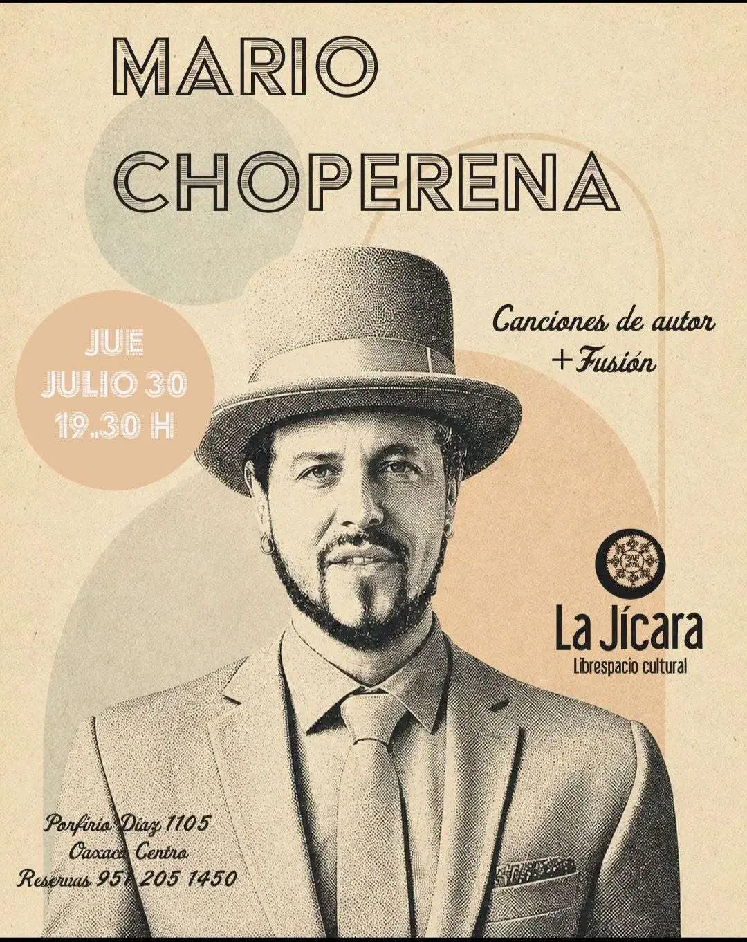 Flyer del evento: Mario Choperena