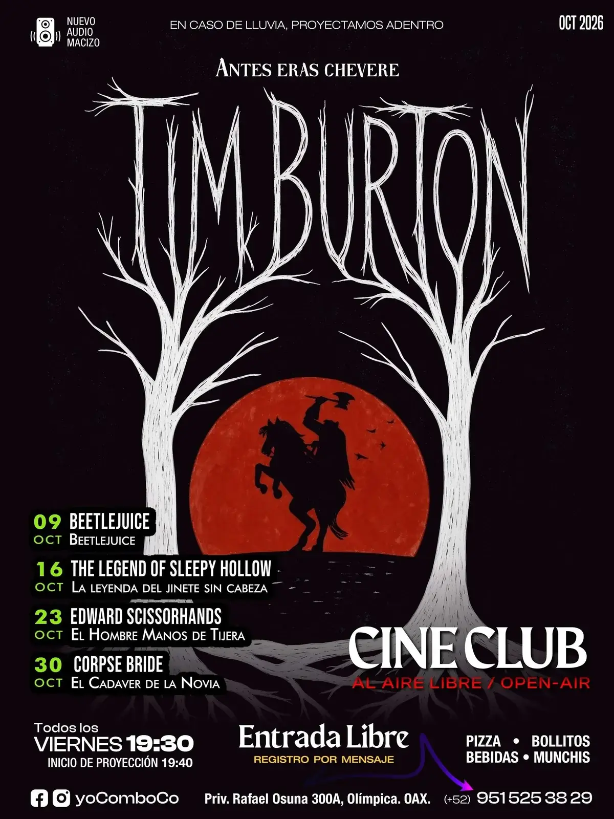 Flyer del evento: Film series: Tim Burton