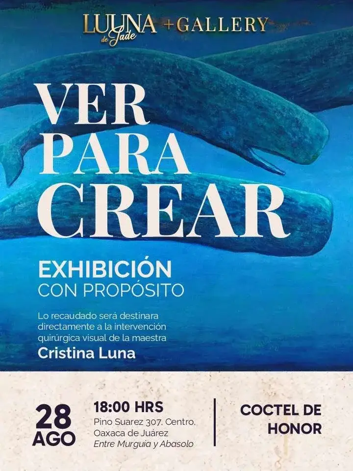 Flyer del evento: “Ver para crear” de Cristina Luna