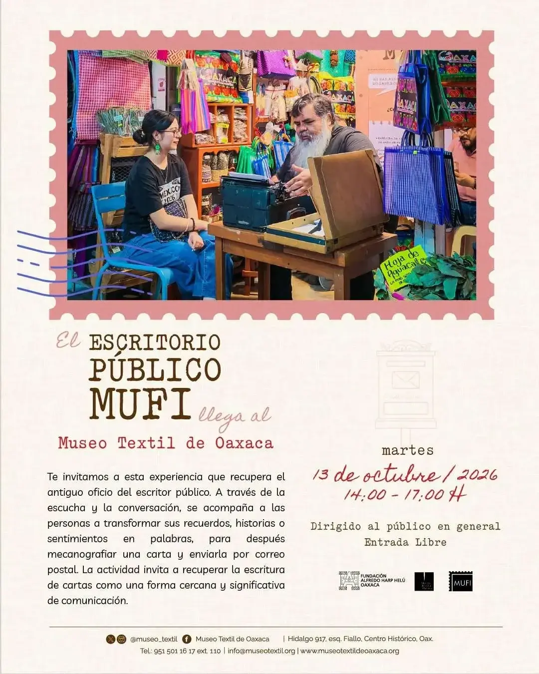 Flyer del evento: Public Writer MUFI