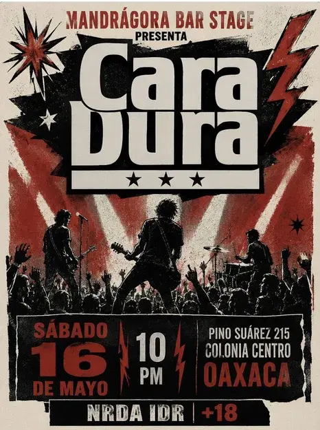 Cara Dura en Mandrágora Bar Stage